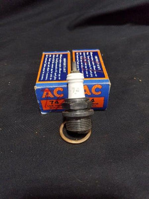 Vintage AC 74 Spark Plugs (Lot of 2)