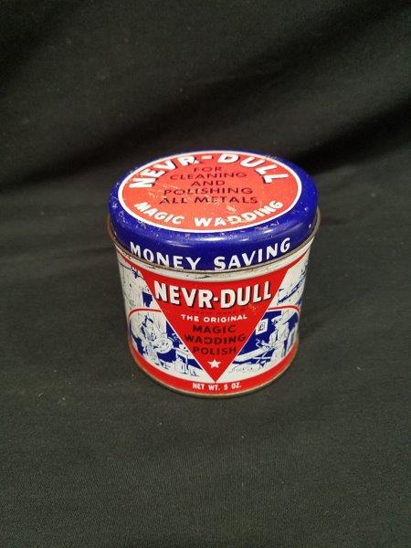 Nevr-Dull Vintage 5 oz Metal Wadding Polish Can