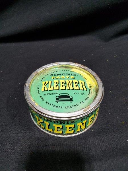 Simoniz Kleener Green Metal Wax Can