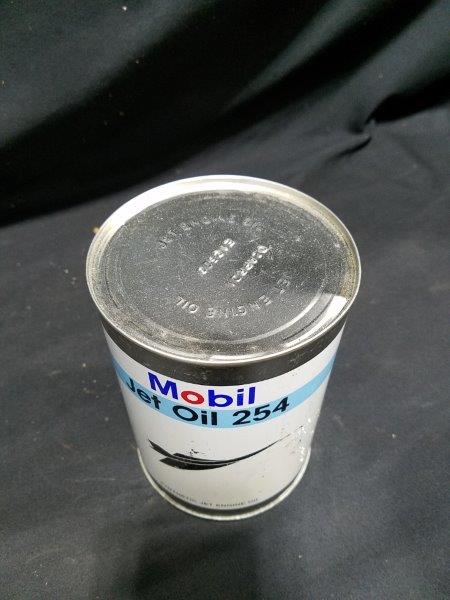 Mobil Jet Oil Full Quart Metal Motor Oil Can