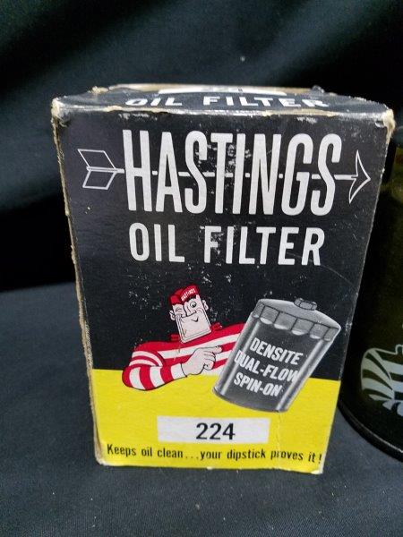 Hastings Oil Filter 224 w/ Graphic and Original Box NOS