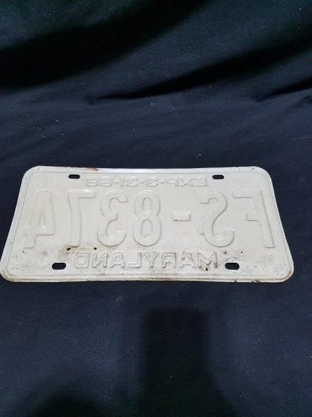 Maryland 1968 Metal License Plate