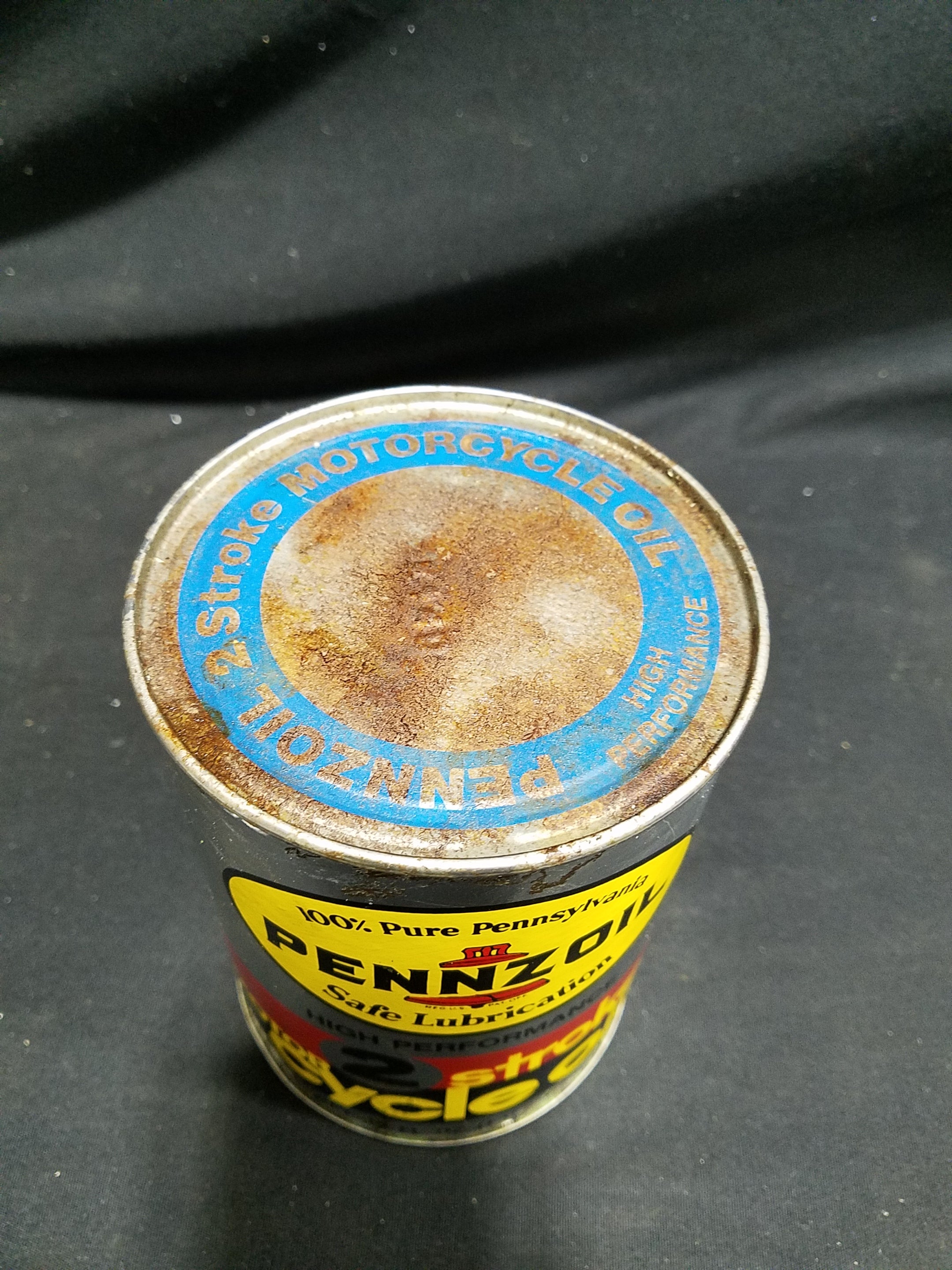 Pennzoil 2 Stroke Motorcycle Composite Empty Quart Motor Oil Can