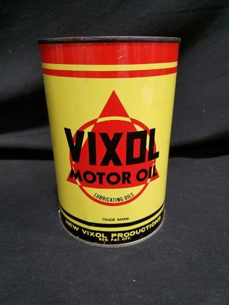 Vixol Quart Metal Motor Oil Can