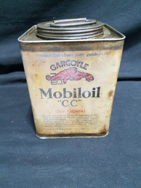 Mobiloil Gargoyle "CC" 5 Lb Square Metal Grease Can