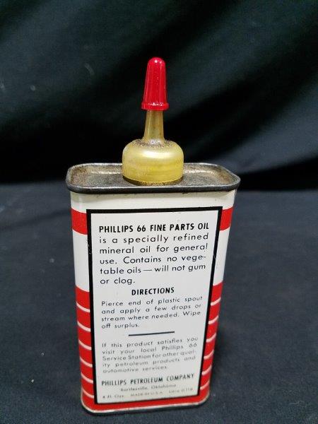 Phillips 66 Fine Parts Oil 4 oz Metal oiler Can