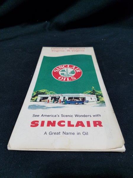 Sinclair Oils 1959 Delaware Maryland Virginia West Virginia Road Map