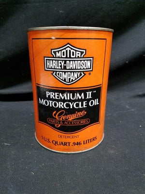 Harley Davidson Premium II Full Quart Motorcycle Motor Oil Can