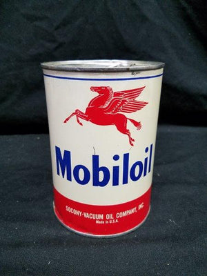Mobiloil Socony-Vacuum Quart Metal Motor Oil Can