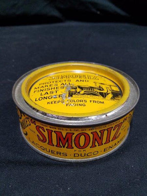 Simoniz Early Metal Automobile Wax Can