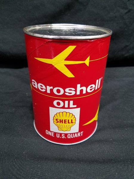 Shell Aeroshell Full Quart Composite Motor Oil Can