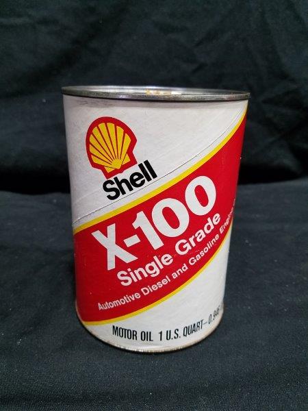 Shell X-100 Full Quart Composite Motor Oil Can