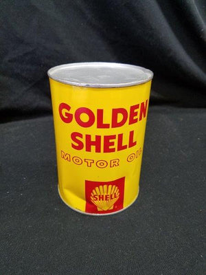 Shell Golden Shell Empty Quart Motor Oil Can