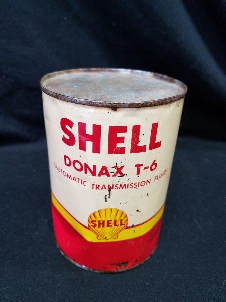 Shell Donatex T-6 Empty Quart Transmission Oil Can