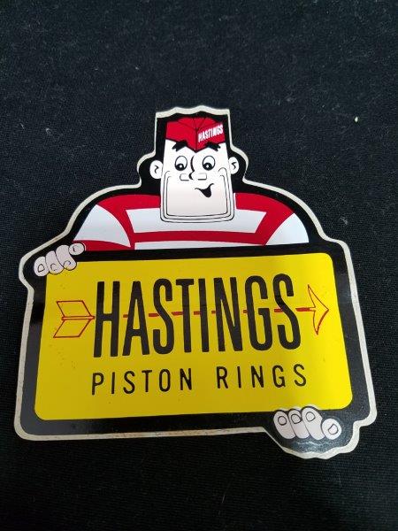 Hastings Casite Piston Rings Original Decal with Graphics 4" x 3 1/2"