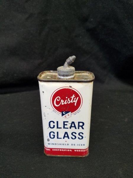 Cristy Clear Glass Lead Top Oiler Can