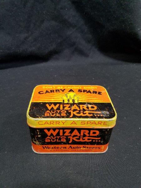 Western Auto Wizard Auto Bulb Kit Tin Can