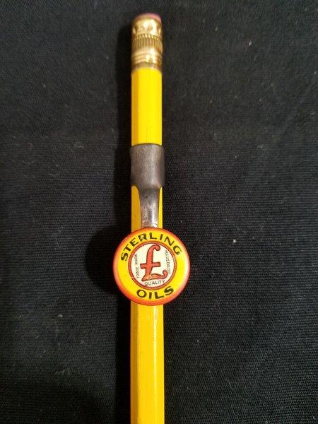 Sterling Motor Oil Celluloid Pencil Topper w Logo