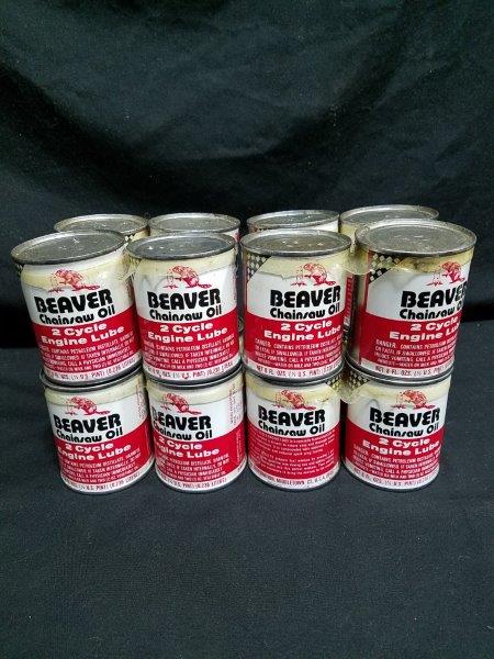Beaver 8 oz 2 Cycle NOS Chainsaw Motor Oil Can