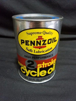 Pennzoil 2 Stroke Motorcycle Motor Oil Can