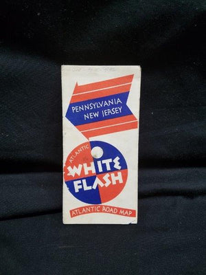 Atlantic White Flash 1940s PA & NJ Road Map