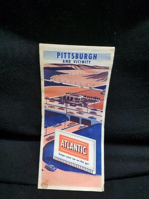 Atlantic Motor Oil Pittsburgh Road Map