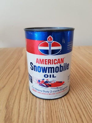 American Americian Full Quart Snowmobile Motor Oil Can