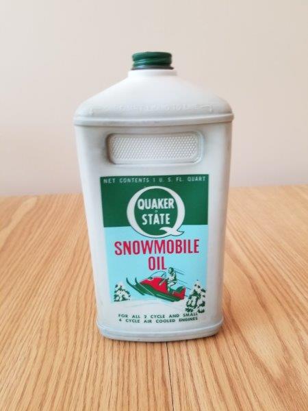 Quaker State Quart Snowmobile Motor Oil Bottle - Not Can