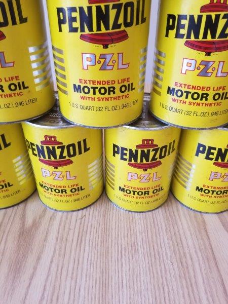Pennzoil PZL Z-7 Quart NOS Motor Oil Can