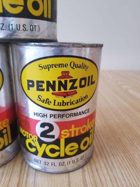 Pennzoil 2 Stroke Motorcycle Motor Oil Can