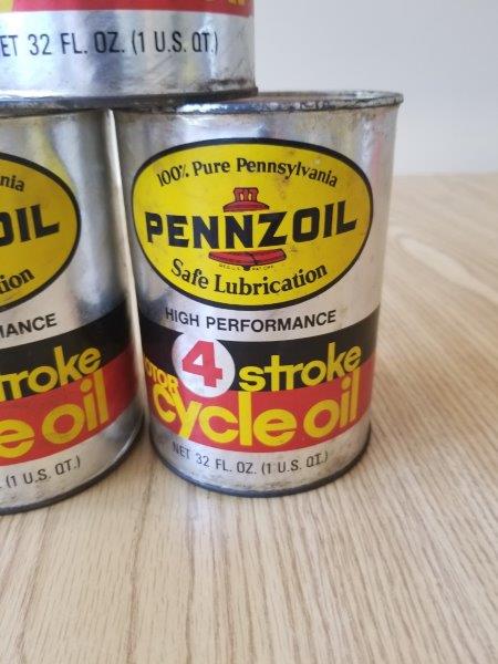 Pennzoil 4 Stroke Motorcycle Motor Oil Can