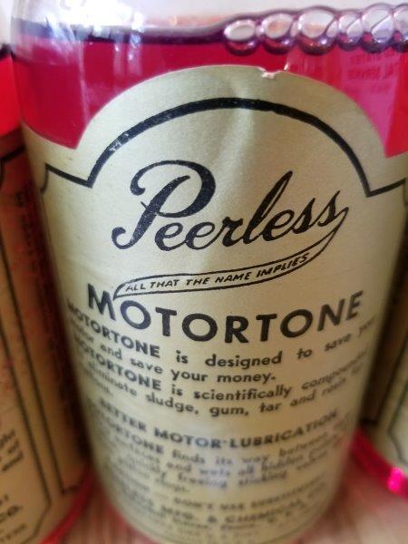 Peerless Automobile Motortone Oil Bottle