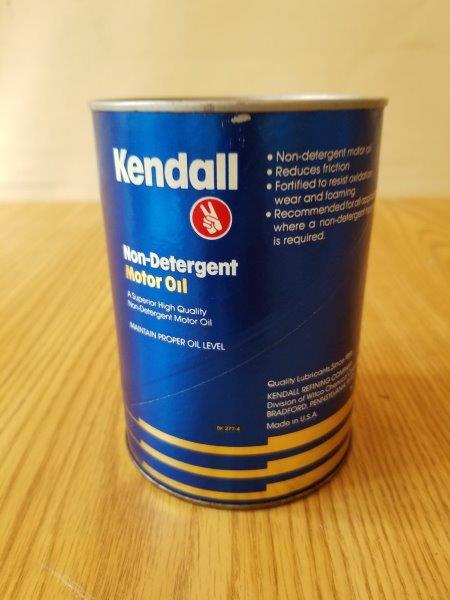 Kendall Non-Detergent Motor Oil Can - Blue Version