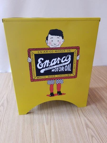 Enarco White Rose Motor Oil Can Display Rack