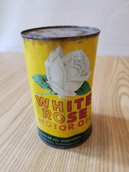 Enarco White Rose Quart Motor Oil Can