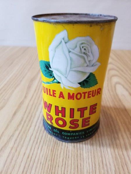 Enarco White Rose Quart Motor Oil Can
