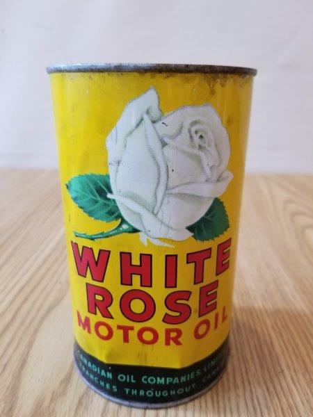 Enarco White Rose Quart Motor Oil Can