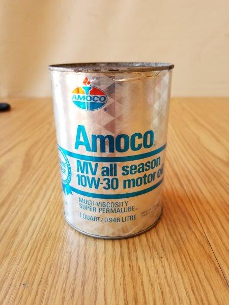 Amoco American Oil Quart Multi-Viscosity Super Permalube Motor Oil Can