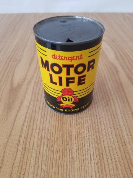 Motor Life Quart Motor Oil Can - Chicago, Illinois