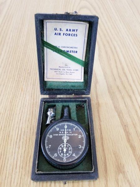 TOTCO Technical Oil Corp US Army Air Force Tachometer