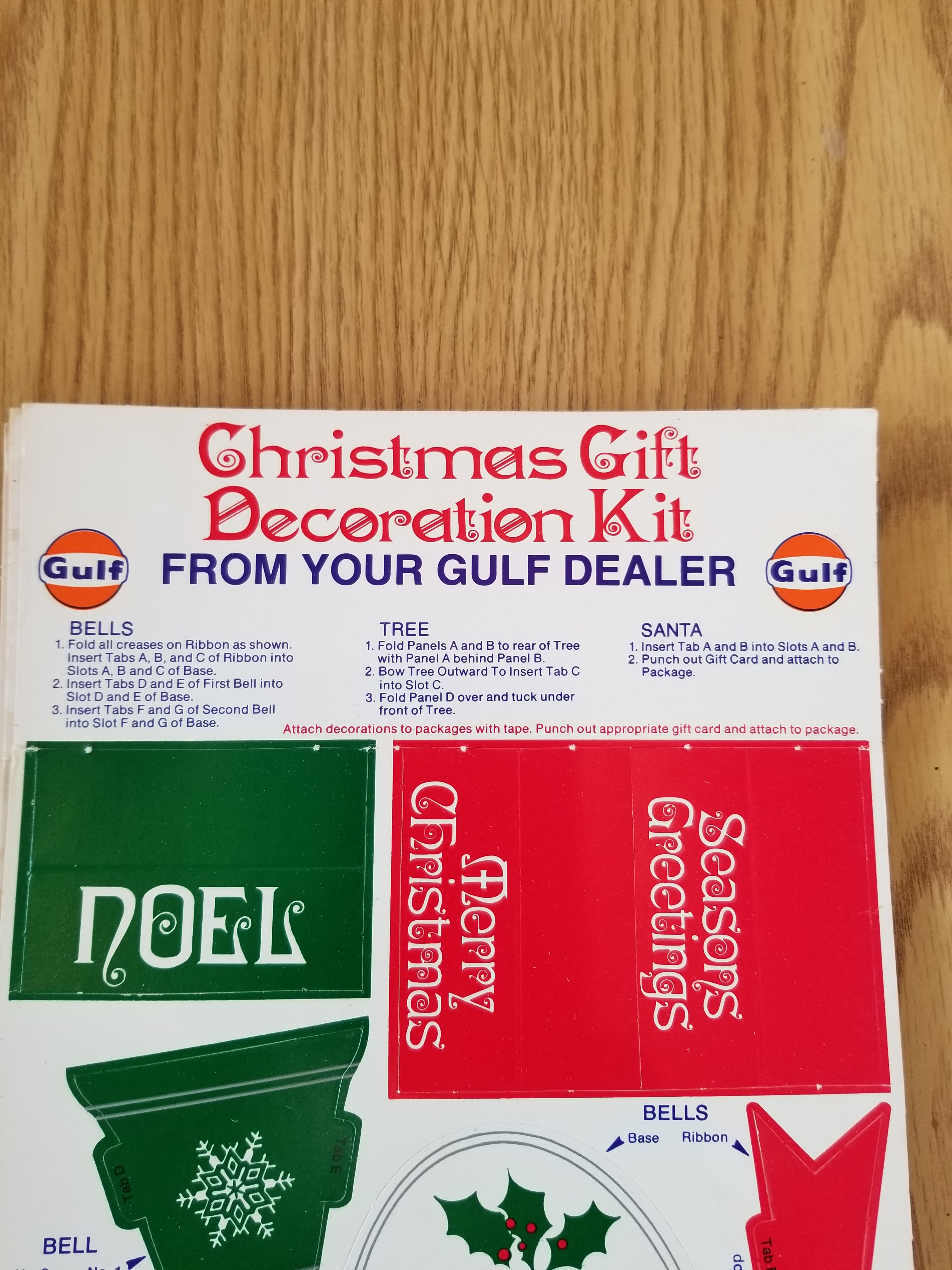 Gulf Motor Oil Christmas Gift Decoration Kit - Lot of 10