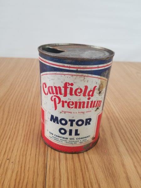 Canfield Premium Quart Motor Oil Can - Cleveland, Ohio