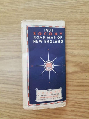 Standard Oil Socony 1931 New England Road Map