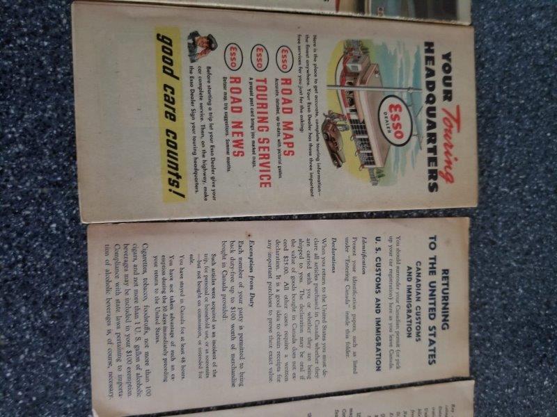 Esso Touring Service and Northeast US Arkansas Louisiana Road Maps (Lot of 5)