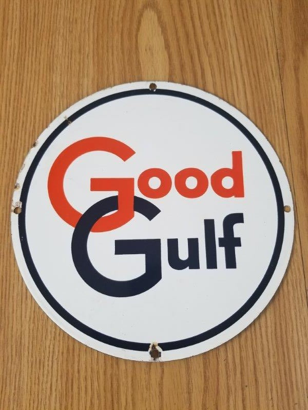 Good Gulf Round Porcelain Pump Plate