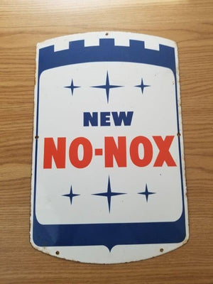 Gulf New No-Nox Porcelain Pump Plate Sign