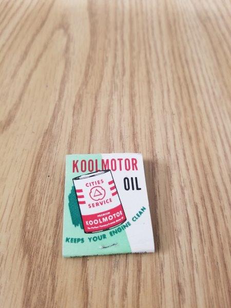 Cities Service Koolmotor Oil Matchbook - Mt Pleasant Motors