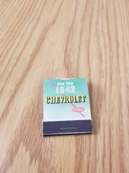 1942 Chevrolet Motor Service Matchbook - Shartlesville, PA