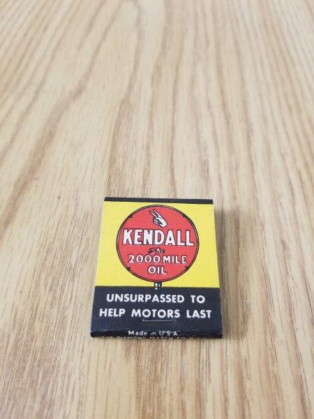 Kendall The 2000 Mile Oil Matchbook
