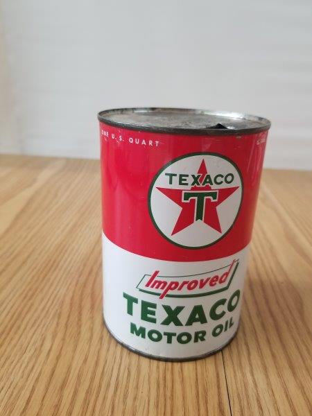 Texaco Improved Motor Oil Can